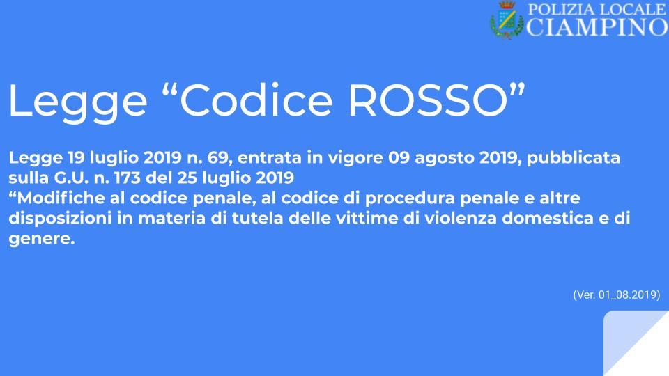 Violenza di genere e “Codice Rosso”: formazione teorico-operativa per la Polizia Locale di Ciampino
