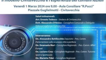 La videosorveglianza come strumento della sicurezza urbana integrata – Civitavecchia 1° Marzo 2024